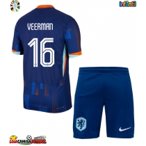 Camisa de Futebol Holanda Joey Veerman #16 Equipamento Secundário Infantil Europeu 2024 Manga Curta (+ Calças curtas)